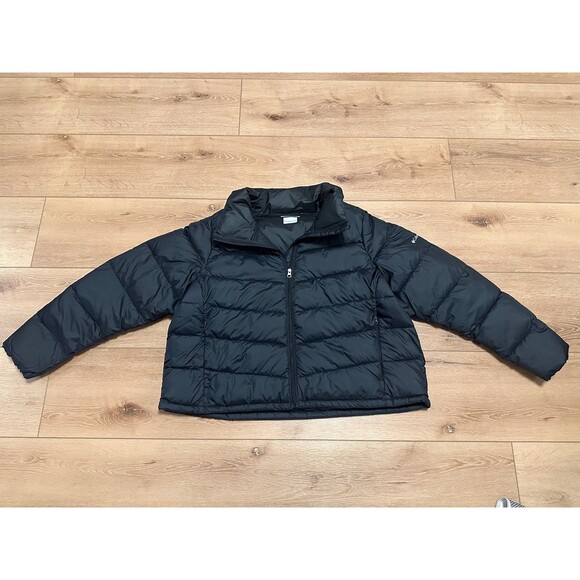 Women’s Columbia Puffer Coat Jacket Black Cropped Size 2X EUC! - Picture 3 of 5